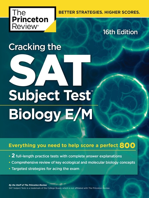 Title details for Cracking the SAT Subject Test in Biology E/M, 1 by The Princeton Review - Available